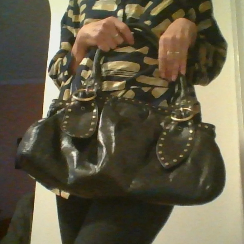 Maxx New York satchel studded leather handbag - Picture 8 of 8